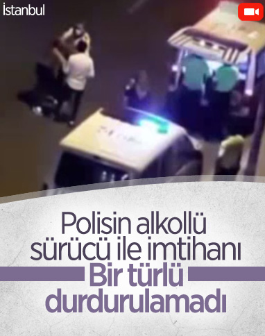 Esenyurt’ta polise zorluk çıkaran alkollü sürücü gözaltına alındı
