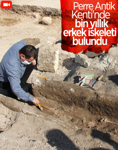 Adıyaman’da bin yıllık erkek iskeleti bulundu