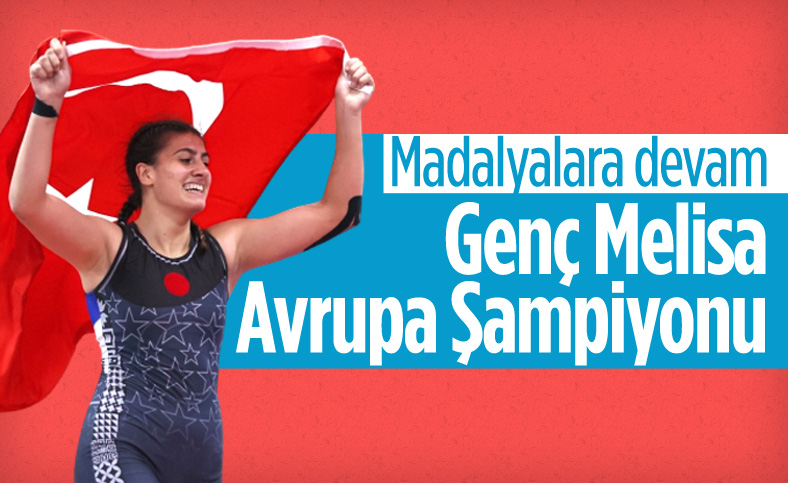 Avrupa Gençler Güreş Şampiyonası'nda Melisa Sarıtaç altın madalya kazandı