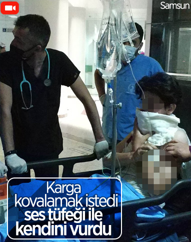 Samsun’da karga kovalayan genç kız kazara kendisini vurdu