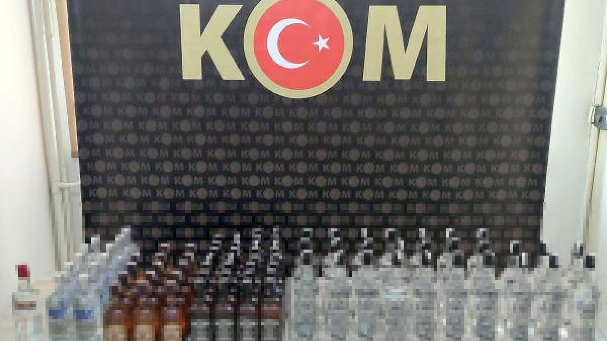 Tekirdağ'da 82 şişe sahte içki daha ele geçirildi