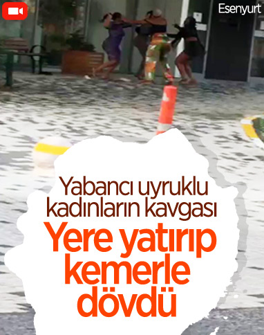 Esenyurt'ta rezidansta saç saça kadın kavgası