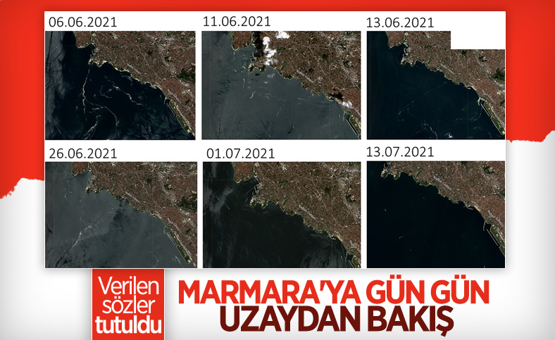Marmara Denizi'nin uzaydan çekilen görüntüleri