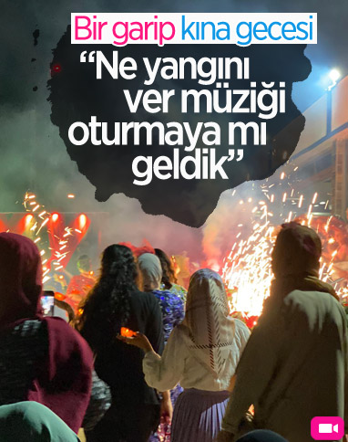 Adıyaman'da yangına rağmen kınaya devam edildi