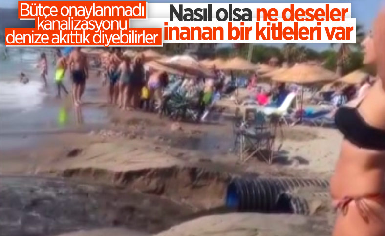 Kuşadası'nda lağım suları denize karıştı