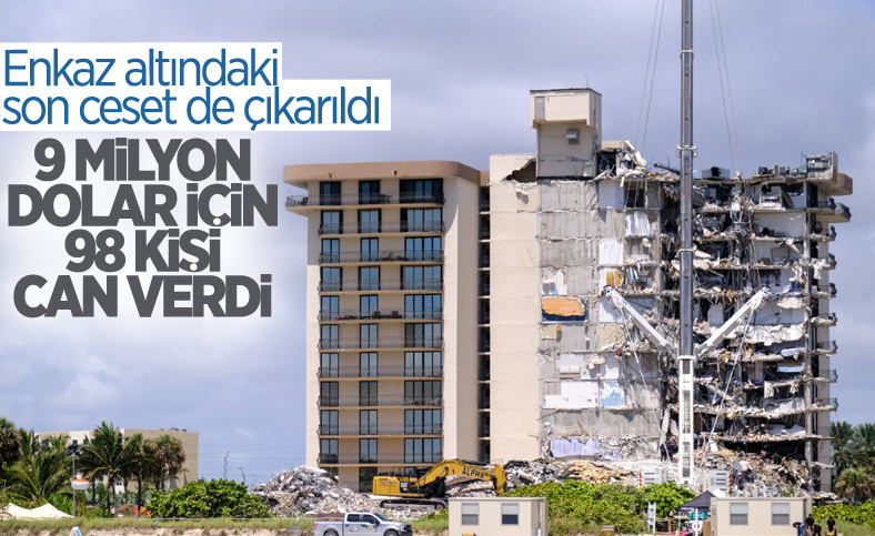 ABD'de çöken binadaki son ceset çıkarıldı