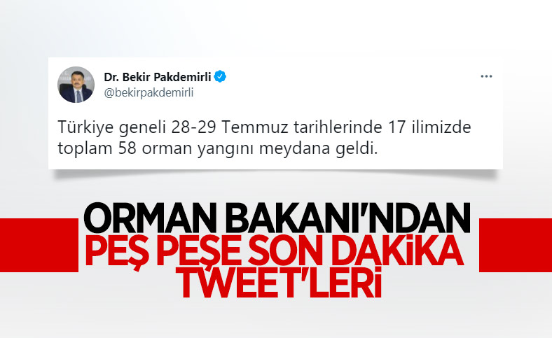 Bekir Pakdemirli'den orman yangınları hakkında bilgilendirme