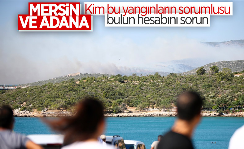 Mersin ve Adana yangınlarında söndürme çalışmaları