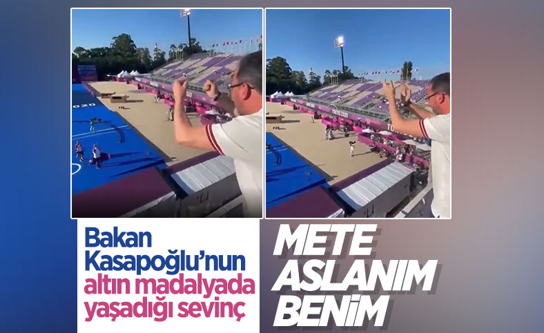 Bakan Kasapoğlu'nun altın madalya sevinci