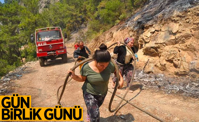 Orman yangınlarını söndürmek için vatandaşlar seferber oldu