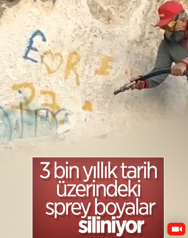 Afyonkarahisar’da, tarihi eserler üzerindeki yazılar siliniyor