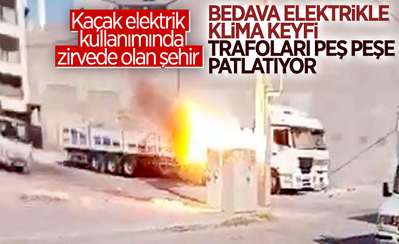 Şanlıurfa'da patlayan elektrik trafosu, panik yarattı