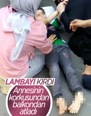 Küçükçekmece’de lambayı kıran çocuk balkondan atladı