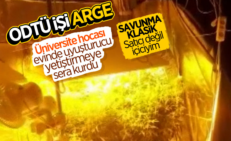Ankara'da evini uyuşturucu serasına çevirdi