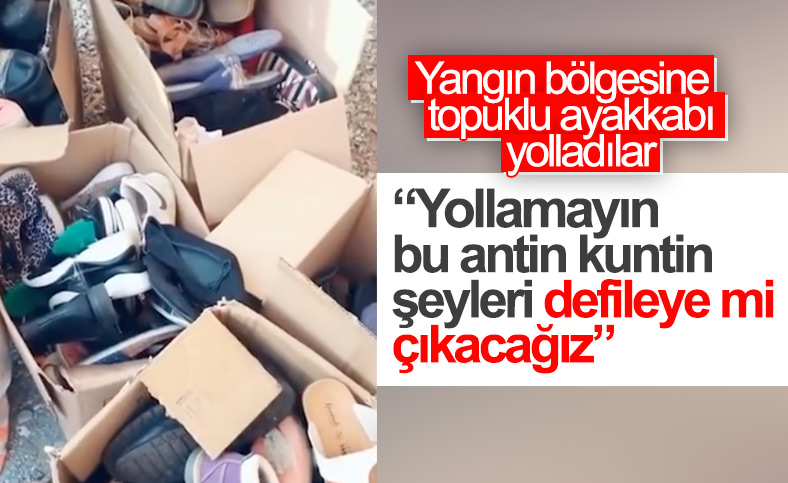 Alanya'da yardım kolisinin içinden topuklu ayakkabı çıktı