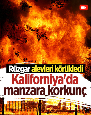Kaliforniya'da orman yangını yeniden büyümeye başladı