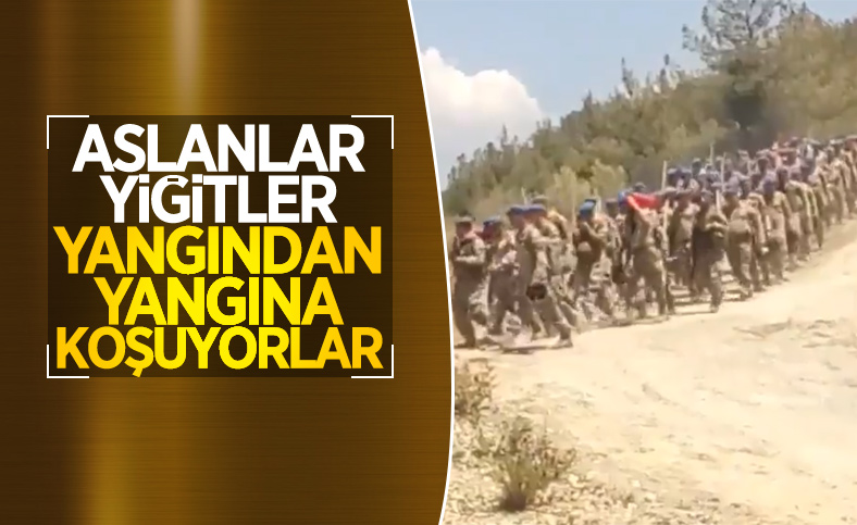 Hatay'da yangını söndüren Mehmetçik, birliğine geri döndü