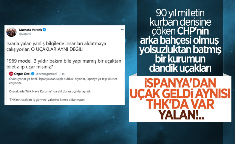 CHP'li Özgür Özel'in yangın söndürme uçağı iddiasına Mustafa Varank'tan yanıt