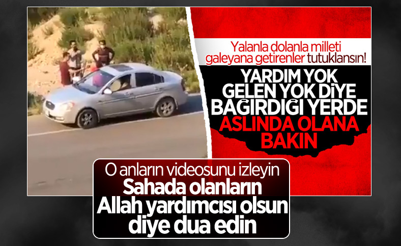 Röportajda yangınlara müdahale edilmiyor diye yalan söyleyen kadın