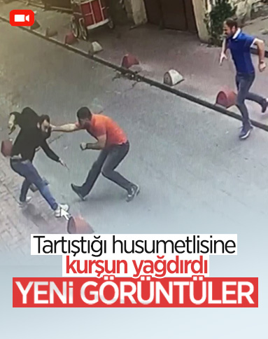 Beyoğlu'nda silahlı kavga kamerada