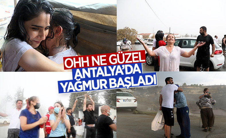 Antalya'da sağanak yağış sevinci