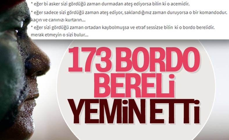 İhtisas kursunu tamamlayan bordo bereliler yemin etti