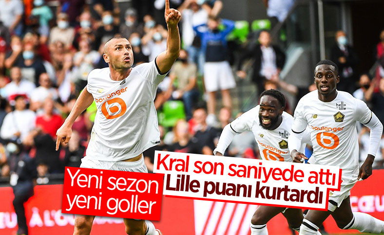 Burak Yılmaz son dakikada attı, Lille 1 puanı kaptı