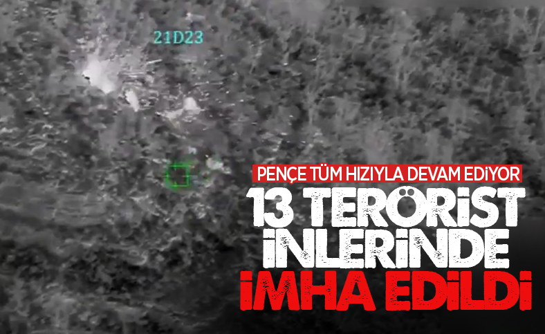 Pençe Kaplan bölgesinde 13 PKK'lı terörist etkisiz hale getirildi