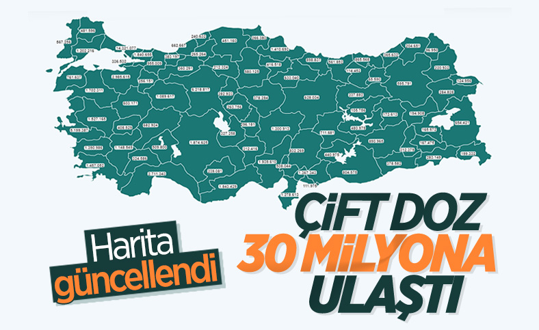 İki doz aşı yaptıranların sayısı 30 milyona ulaştı