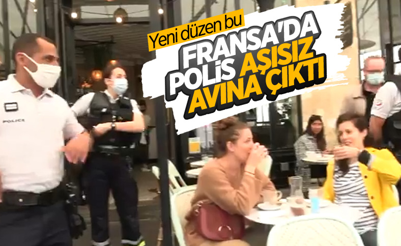 Fransa’da polisler, kafelerde koronavirüs kartı kontrolü yaptı