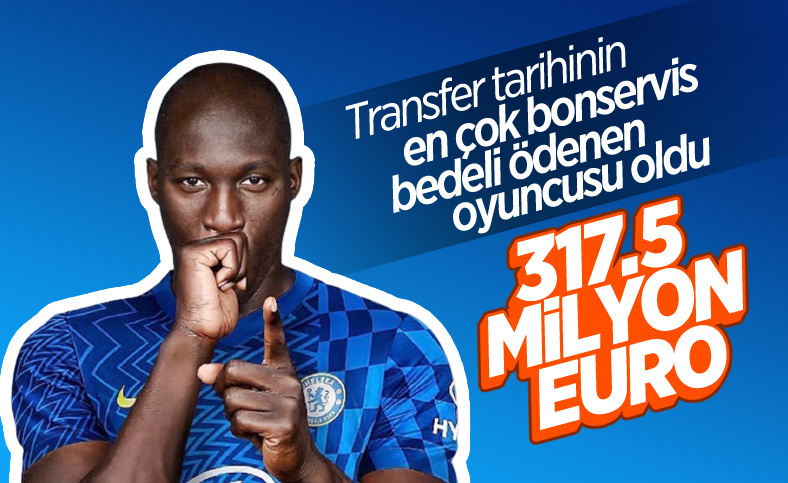 Chelsea'ye transfer olan Lukaku bonservis rekoru kırdı