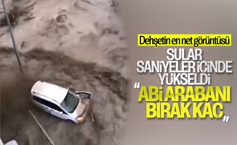 Kastamonu'da dehşet anları: Sel suları bir kişiyi böyle yuttu