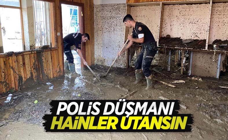 Polisler, Sinop ve Kastamonu'daki yaraları sarmak için sahaya çıktı