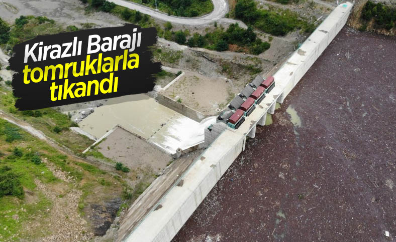Bartın'da selin getirdiği ağaçlar, Kirazlı Barajı’nı tehdit ediyor