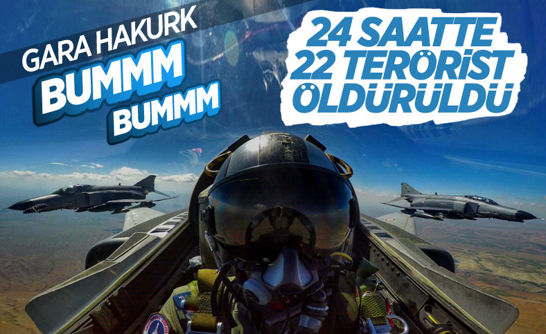 24 saat içinde 22 terörist etkisiz hale getirildi