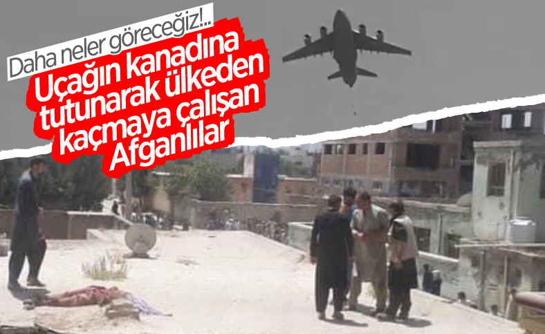 Kabil'de uçuş sırasında üç kişi, tutundukları uçaktan düştü