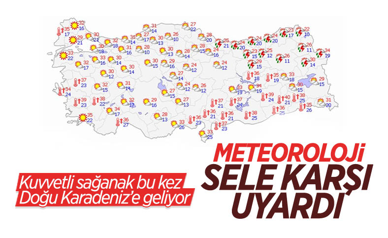 Karadeniz için kuvvetli sağanak uyarısı