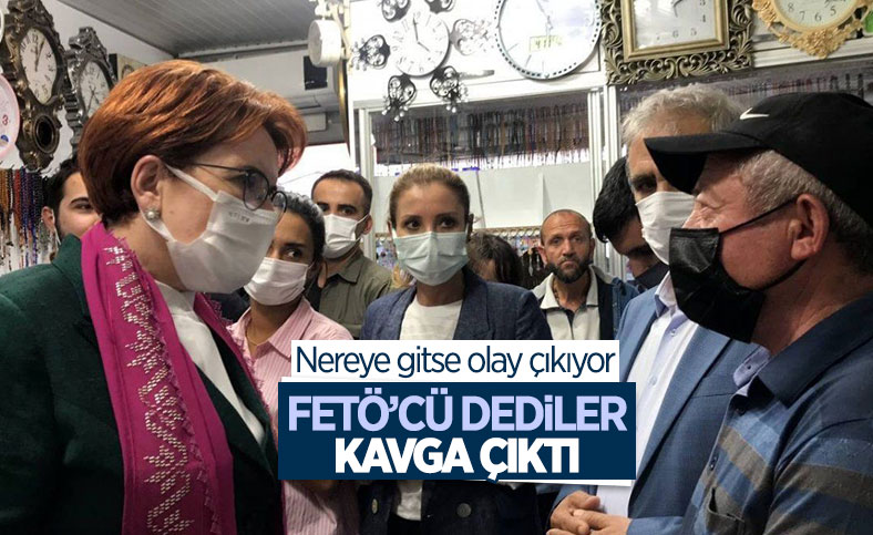 Meral Akşener’in Bayburt ziyaretinde vatandaşlarla partililer arasında arbede
