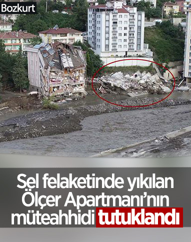 Bozkurt'ta yıkılan Ölçer Apartmanı'nın müteahhidi tutuklandı