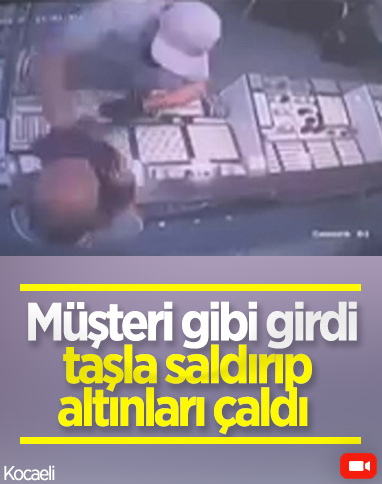 Kocaeli'de kuyumcuyu darbedip soydu