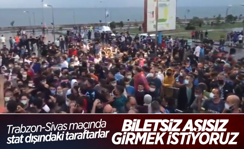 Trabzonspor taraftarları stada biletsiz girmek istedi