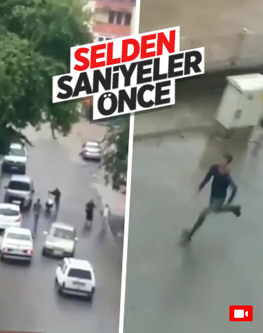 Bozkurt’taki selden saniyeler önce çekilen görüntüler