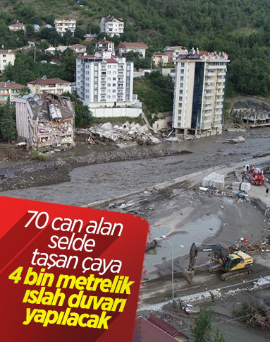Sel oluşan Bozkurt'taki Ezine Çayı, 4 bin metrelik duvarla ıslah edilecek