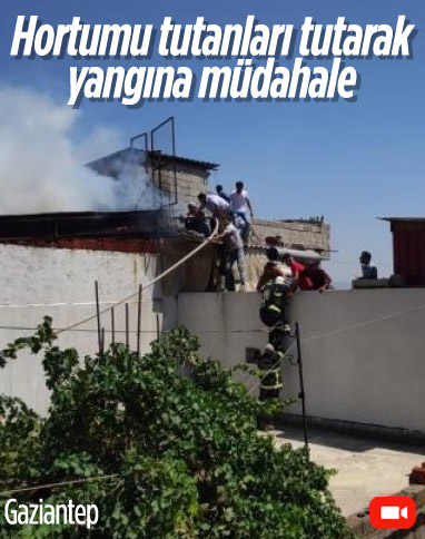 Gaziantep'te çıkan yangına görülmemiş müdahale