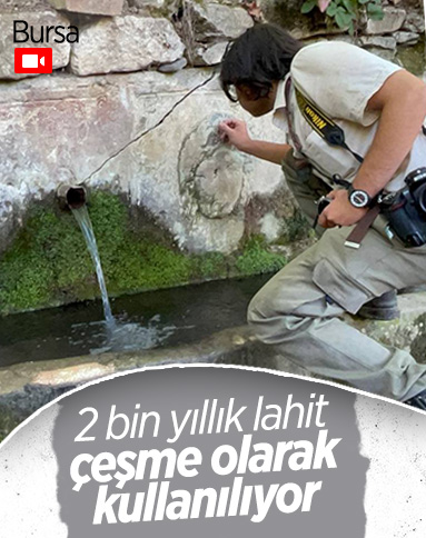 Bursa’da Roma döneminden kalan lahit, çeşme olarak kullanılıyor