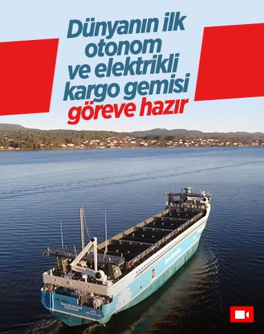 Dünyanın ilk elektrikli kargo gemisi suya indi