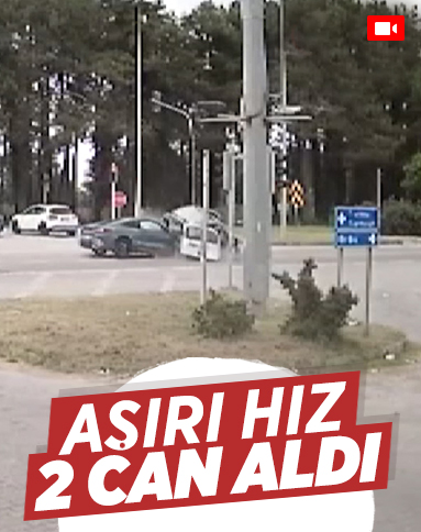 Samsun'da 2 kişinin öldüğü kaza kamerada