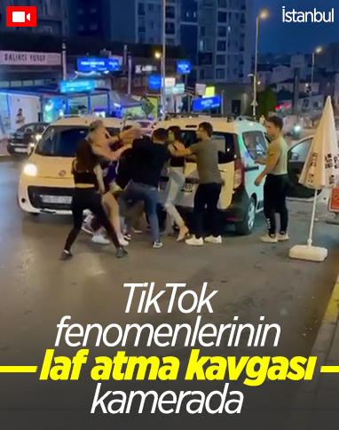 Esenyurt’ta TikTok fenomenlerinin laf atma kavgası kamerada