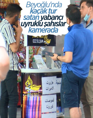 Beyoğlu’nda yabancı uyruklu şahıslar, turistlere kaçak tur satıyor