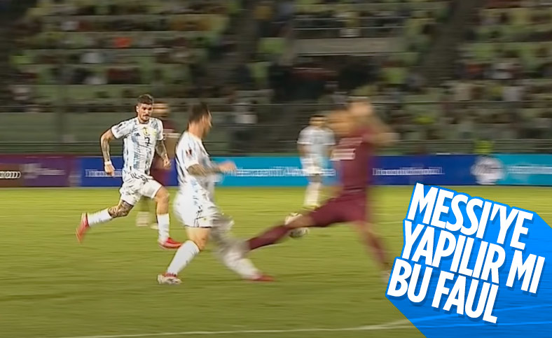Lionel Messi'ye acımasız faul